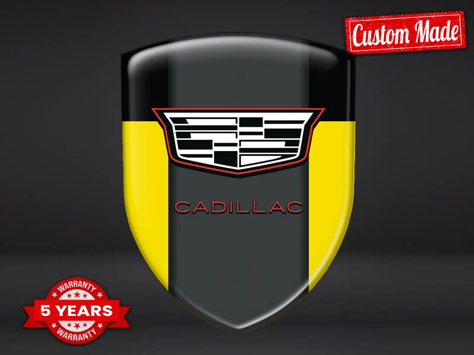 Cadillac Pegatina Relieve Auto Resistente Premium Minimalista ST